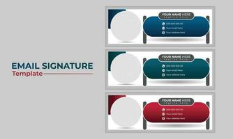 email signature design template vector