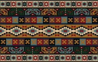 Geometric ethnic oriental pattern traditional Design for background,carpet,wallpaper,clothing,wrapping,Batik,fabric,Vector illustration embroidery style. vector