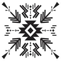 Ethnic design with a blend of geometric elements. Printed fabric, cotton vector