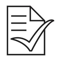 Document icon. Agreement. Validity. White background. vector