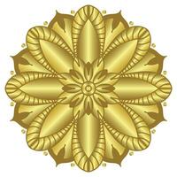 Elegant vintage vector ornament in classic style. Abstract traditional round golden pattern with oriental elements. Classic vintage pattern, carpet, decorate
