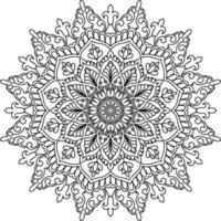 Circle pattern in the form of a mandala Henna mandala tattoo, mehndi style, oriental style decorative pattern. coloring book pages vector