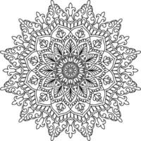 Circle pattern in the form of a mandala Henna mandala tattoo, mehndi style, oriental style decorative pattern. coloring book pages vector