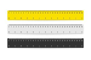 Measuring rulers school ruler metric scale Vector Image