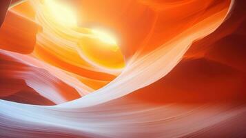 abstract orange background with some smooth lines in it 3d render Generative AI photo