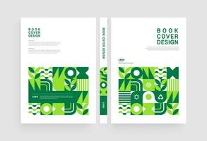 Cover design made of geometric patterns vector