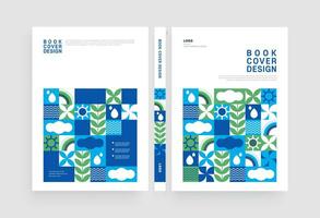 Cover design made of geometric patterns vector