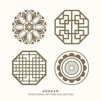 Vector korean traditional pattern design elements