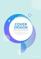 Brochure and book cover design template with abstract background vector