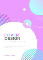 Brochure and book cover design template with abstract background vector