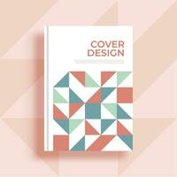 Cover design with geometric patterns vector