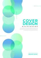 Brochure and book cover design template with abstract background vector