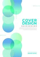 Brochure and book cover design template with abstract background vector