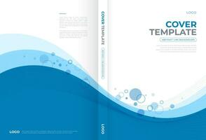 wave background book cover template vector