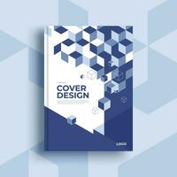 Cover design with geometric patterns vector