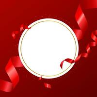 ribbon frame background vector