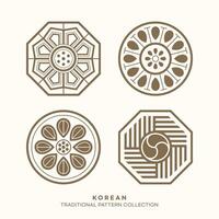 Vector korean traditional pattern design elements