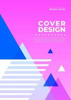 Brochure and book cover design template with abstract background vector