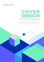 Brochure and book cover design template with abstract background vector