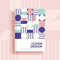 Cover design with geometric patterns vector