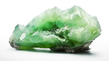 Photo of Jade isolated on white background. Generative AI