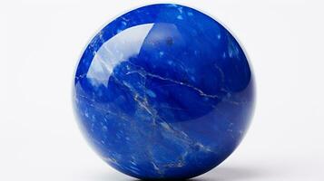 Photo of Lapis Lazuli isolated on white background. Generative AI