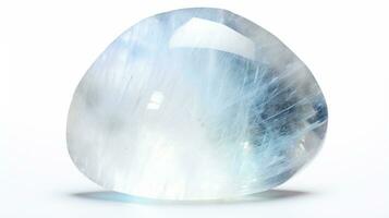 Photo of Moonstone isolated on white background. Generative AI