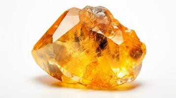 Photo of Topaz isolated on white background. Generative AI