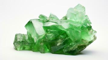 Photo of Jade isolated on white background. Generative AI