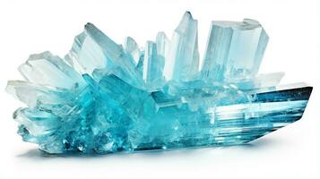 Photo of Aquamarine isolated on white background. Generative AI