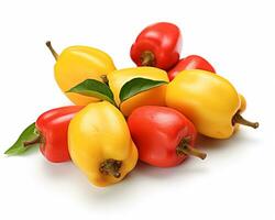 Photo of Ackee isolated on white background. Generative AI