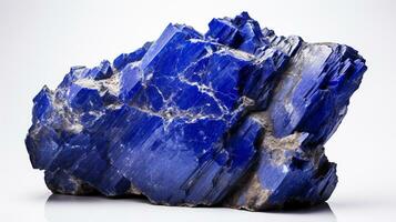 Photo of Lapis Lazuli isolated on white background. Generative AI