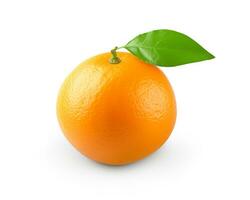 Photo of Tangerine isolated on white background. Generative AI