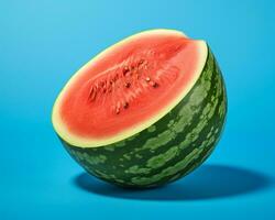 Photo of Watermelon isolated on white background. Generative AI