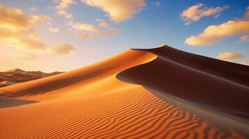 Rolling sand dunes. Generative AI photo