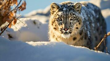 fauna silvestre en el glacial desierto. generativo ai foto