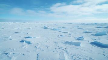 The North Poles icy expanse. Generative AI photo