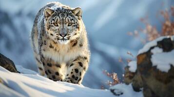 fauna silvestre en el glacial desierto. generativo ai foto