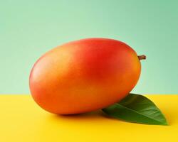 Photo of Saipan mango isolated on white background. Generative AI