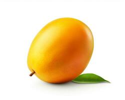 Photo of Saipan mango isolated on white background. Generative AI