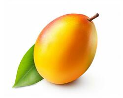 Photo of Saipan mango isolated on white background. Generative AI