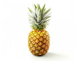 Photo of Pineapple isolated on white background. Generative AI
