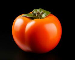 Photo of Persimmon isolated on white background. Generative AI