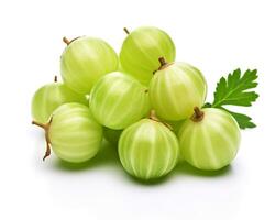 Photo of Otaheite gooseberry isolated on white background. Generative AI