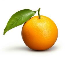 Photo of Mandarin orange isolated on white background. Generative AI