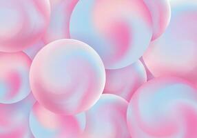 Abstract background with gradient spheres. Pink and purple soft bubbles. Vector illustration of balls textured .Modern cover concept.