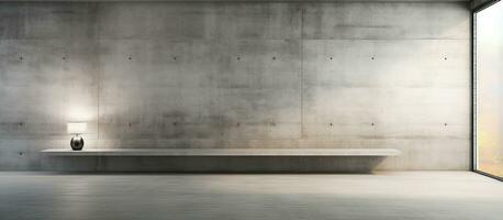an architectural background featuring an abstract interior design in a concrete room photo