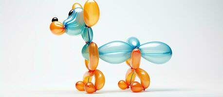 White background with fashionable balloon dog figurine photo