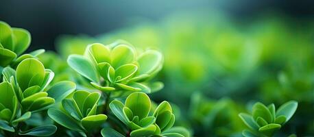 Macro background of a sprouting kalanchoe in a closeup green houseplant photo