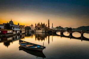 el dorado templo, amritsar, India. generado por ai foto